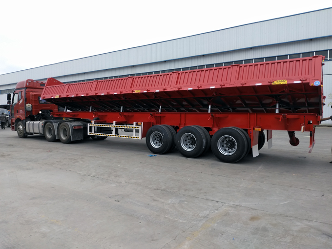 侧翻自卸半挂车